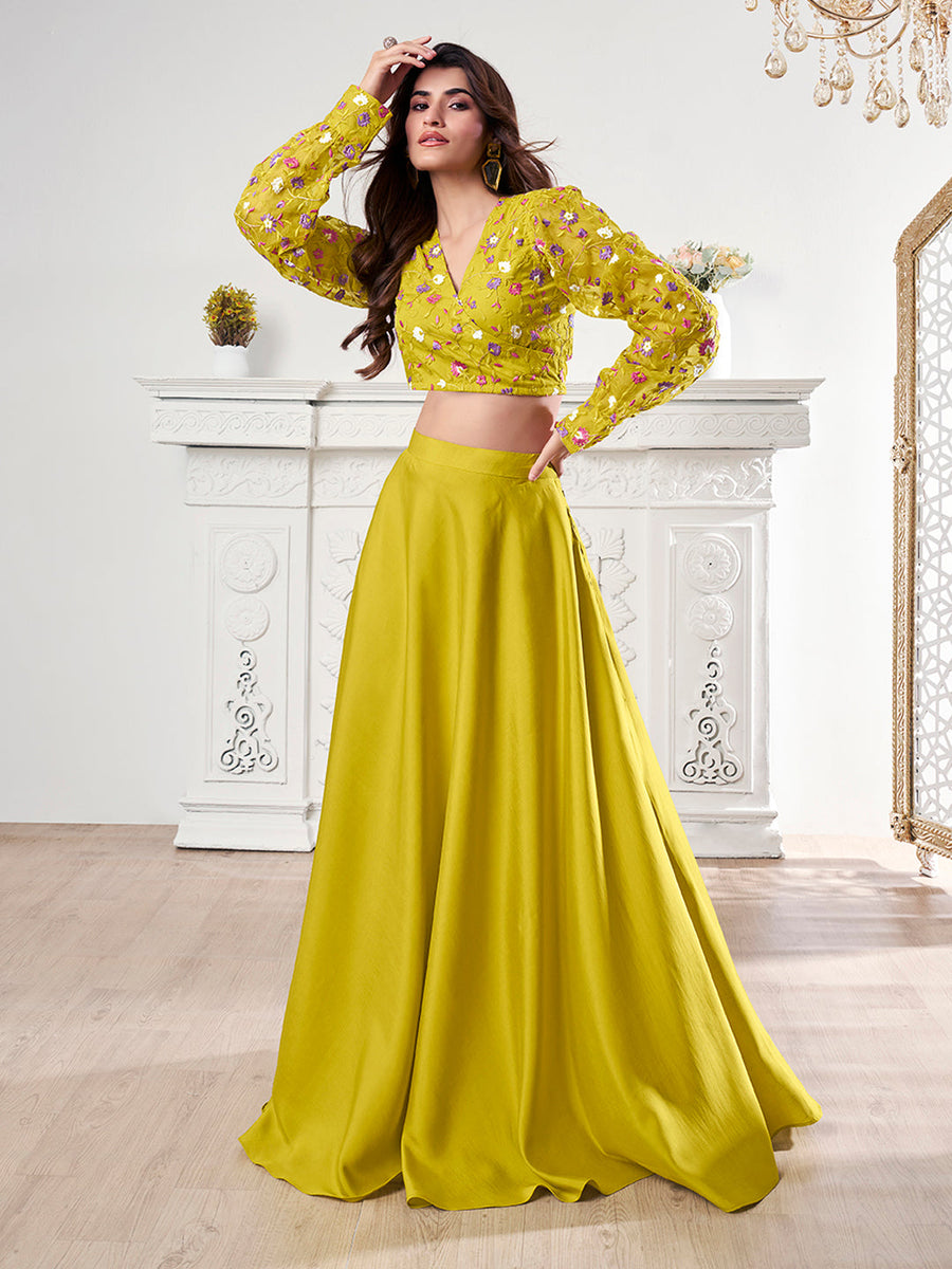 Maxi Skirt Yellow Skirt And Crop Top Set Party Wear Crop Top Women's Maxi  Skirts Yellow Really Ready Ribbed