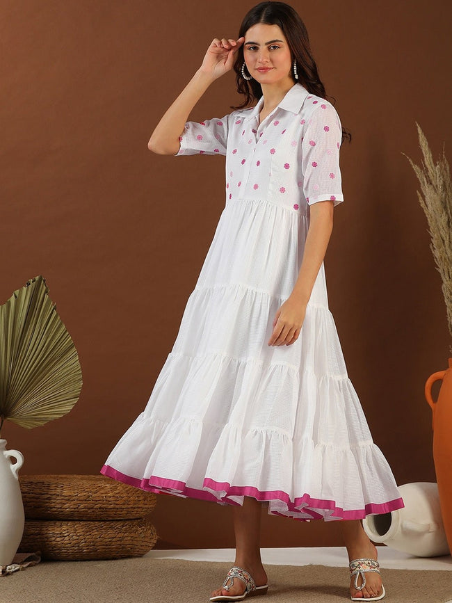 Bridal Gown White Dress Floral Embroidery Buy Retiyo Eco Khadi Cotton White Floral Embroidered Tier Dress Bridal Gown White Dress Floral Embroidery Buy Retiyo Eco Khadi Cotton White Floral Embroidered Tier Dress