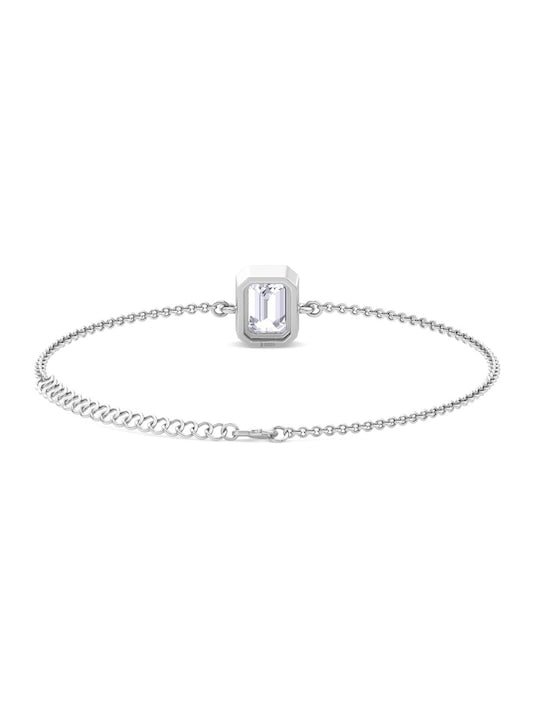 925 Sterling Silver Rhodium-Plated Cubic Zirconia Adjustable