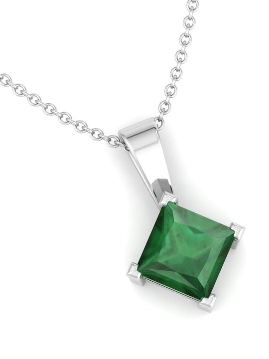 925 Sterling Silver Rhodium-Plated Diamond Shaped CZ-Studded - Main Image