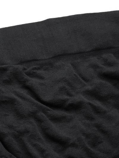 Black Long Tummy Thigh Shapewear - Inddus