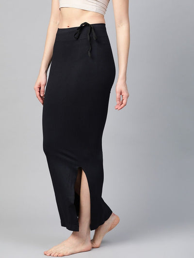 Black Saree Shapewear with Drawstring - Inddus