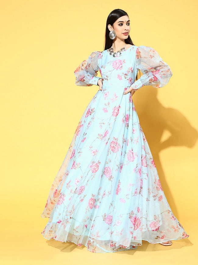 party wear floral dress for women Floral-Sequin Short One-Sleeve Party Dress