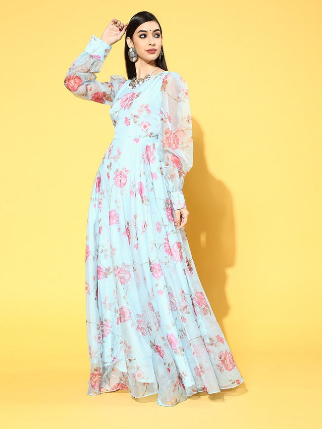 Pastel Floral Print Midi Dress – Sewandyou
