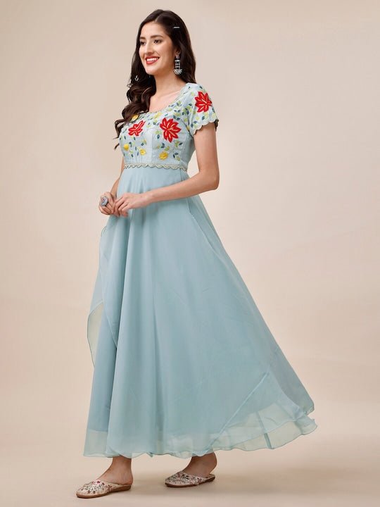 sachin and babi light blue dress Jovani 46206 Beaded Open Back Dress With High Slit  Sparkly Gowns