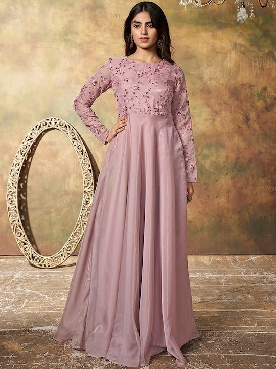 Party Wear Maxi Ethnic Dresses Floral Embroidered Maxi Ethnic Dress Party Wear Maxi Ethnic Dresses Floral Embroidered Maxi Ethnic Dress