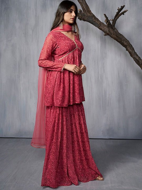 Amazon.com: Wedding Wear Indian Pakistani Designer Sharara Palazzo Shalwar  Kameez Dupatta Suits (Unstitched, Choice 1) : Clothing, Shoes & Jewelry