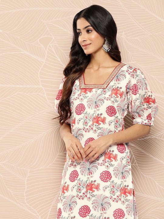 3/4th Sleeve Party Wear Cotton Kurtis at Rs 450 in Surat | ID: 21058131562