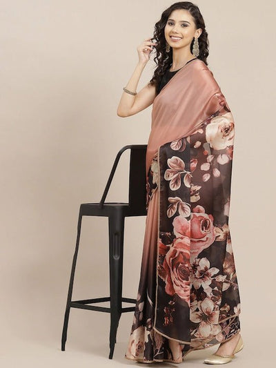 Floral Printed Saree - Inddus.in