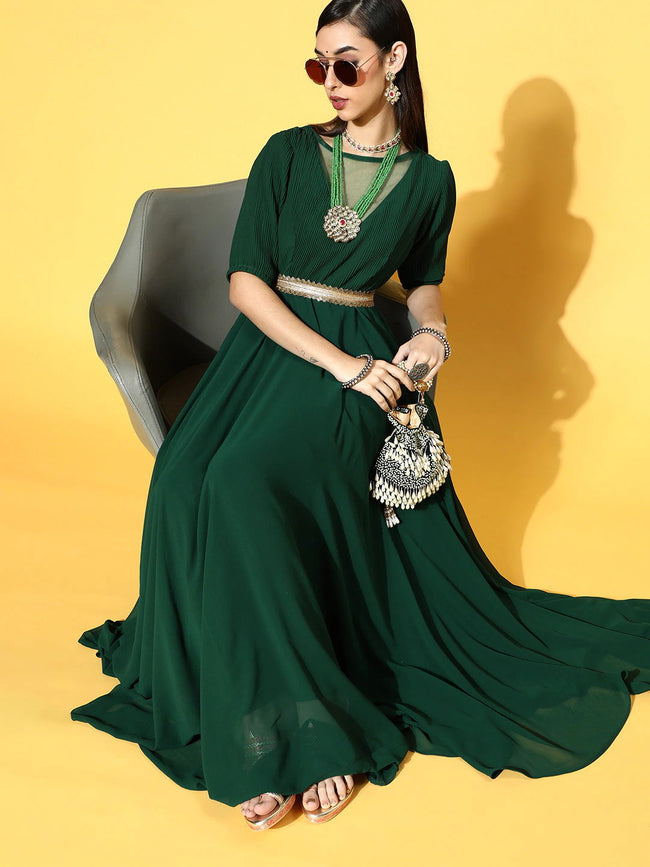 Buy Anni Designer Women Green Printed Georgette Chikankari Embroidery Kurti  Online at Best Prices in India - JioMart.