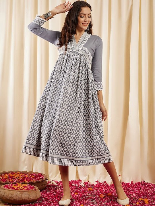 midi ethnic dress Pink Hand Block Print Midi Dress, Cotton Boho Dress, Indian Ethnic Dress, Tassel Neck Dress, Summer Casual Maxi Dress Women Gift for her
