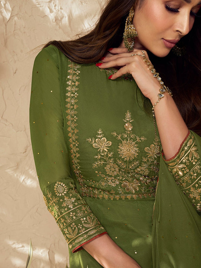 Buy online Cotton Mehandi Colour Suit from Suits & Dress material for Women  by First Choice for ₹670 at 39% off | 2024 Limeroad.com