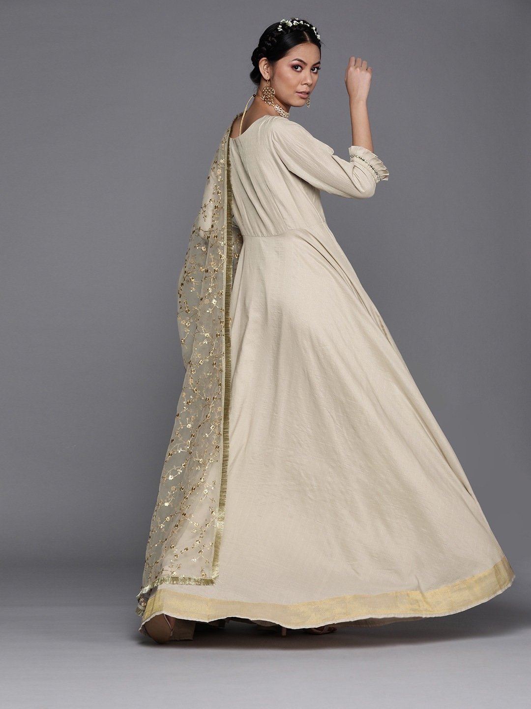 Off White Color Reception Gown  Lady Selection Inc