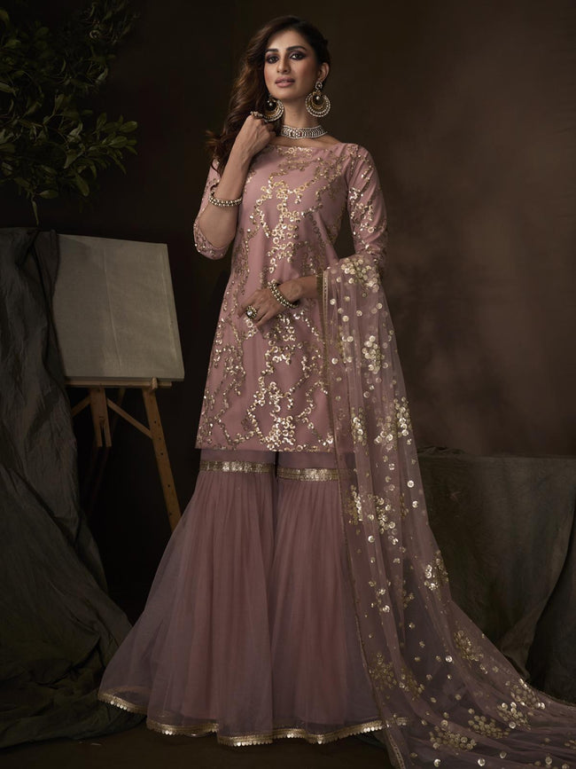 Pin by ninecolours.com on Salwar kameez | Combination dresses, Sharara suit,  Yellow sharara