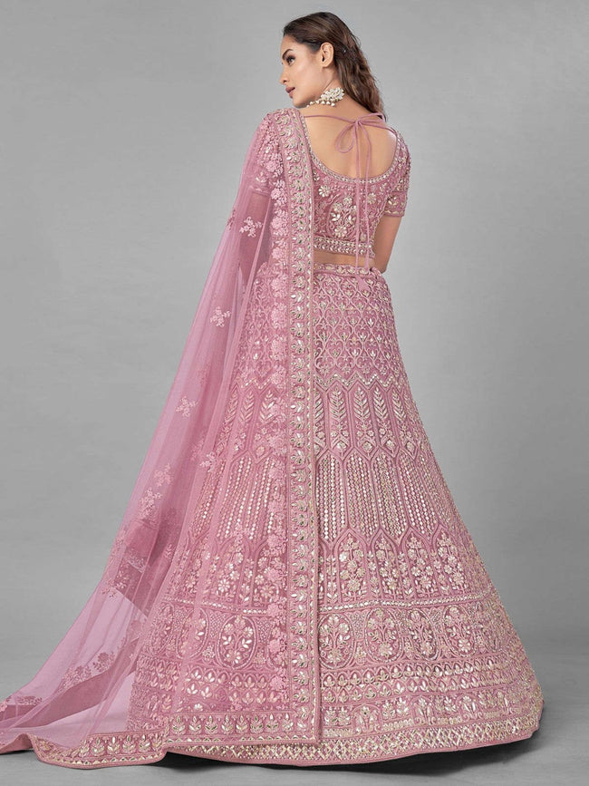 1002 Nargis Fakhri's pink anarkali lehenga – Shama's Collection