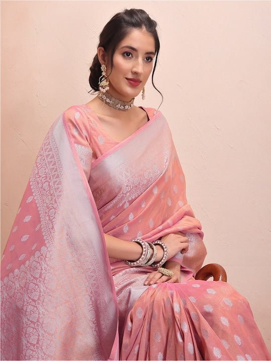 Rani Pink Half Saree Set - ANJU SHANKAR LABEL