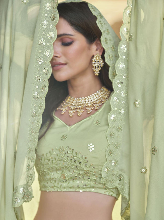 Buy Pista green and pink wedding lehenga in UK, USA and Canada | Silk  lehenga, Designer lehenga choli, Indian bridal lehenga