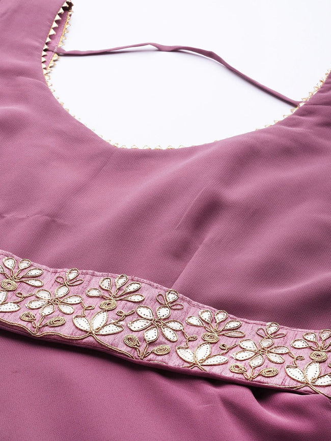 fitted lace wedding dress Buy Alluring Purple Georgette Embroidered Dresses