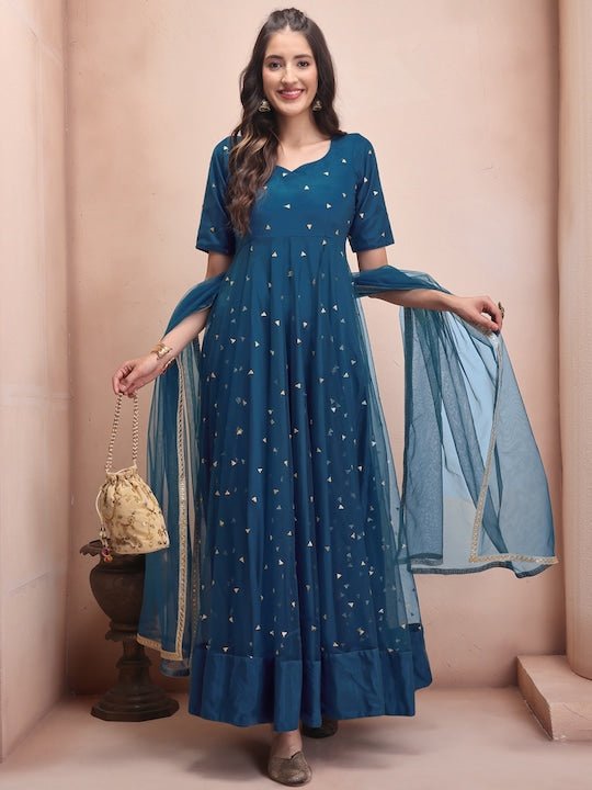 Blue ethnic wear on sale
