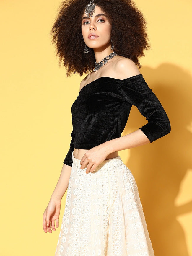 andquel volume off shoulder blouse