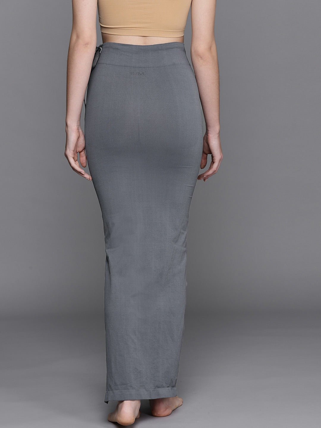 Grey plain saree shapewear - G3-WSP00025 