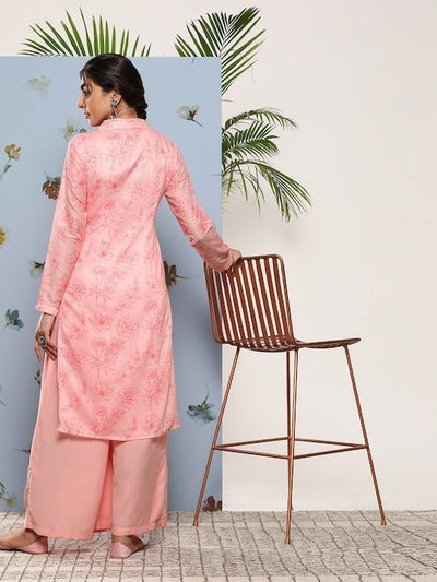 Women Floral Printed Kurta With Palazzos - Inddus.in