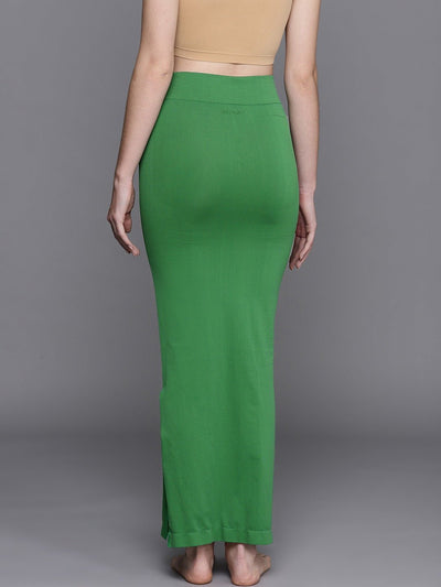 Women Green Solid Saree Shapewear - Inddus.in