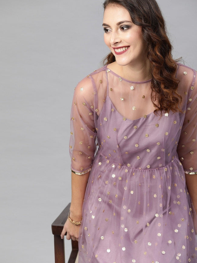 Buy online Women Lavender Georgette Tiered Dress from western wear for Women  by Zihas Fashion for ₹449 at 76% off | 2024 Limeroad.com