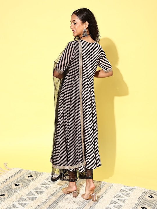 Fancy Long Kurti Design Leheriya Designer Cotton