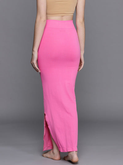 Women Pink Solid Saree Shapewear - Inddus.in