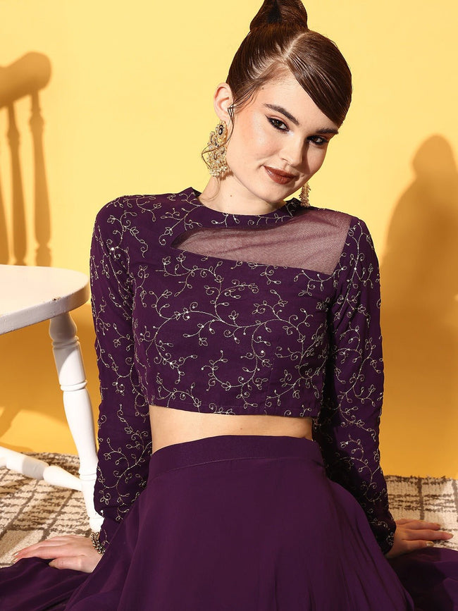 Violet skirt deals and top