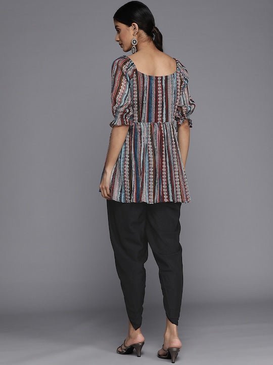 Buy Women ALine Kurti with Smart Afghani Pants Online
