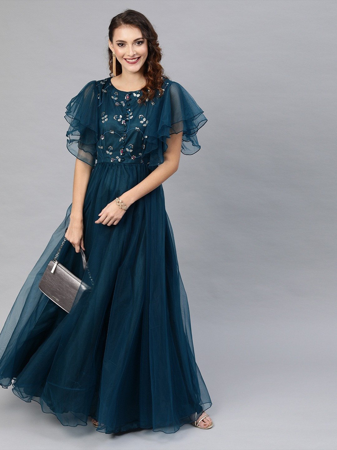 Teal color dresses deals for sale