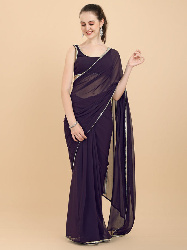 Georgette simple saree hotsell