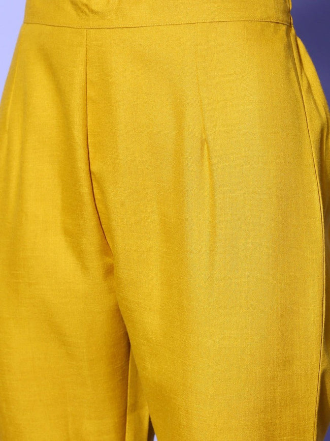 Laura highHigh Waist Trousers  Yellow and Coral  Italian Elegance  Tema  Moda