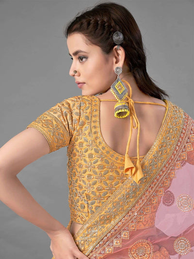 Yellow Art Silk Partywear Lehenga Choli - Inddus