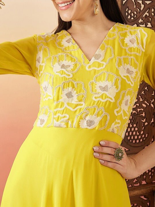 fitted lace wedding dress Lemon Yellow Organza Maxi Dress main image 1